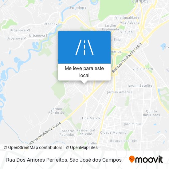 Rua Dos Amores Perfeitos mapa