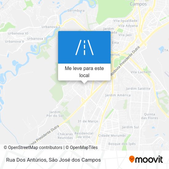 Rua Dos Antúrios mapa