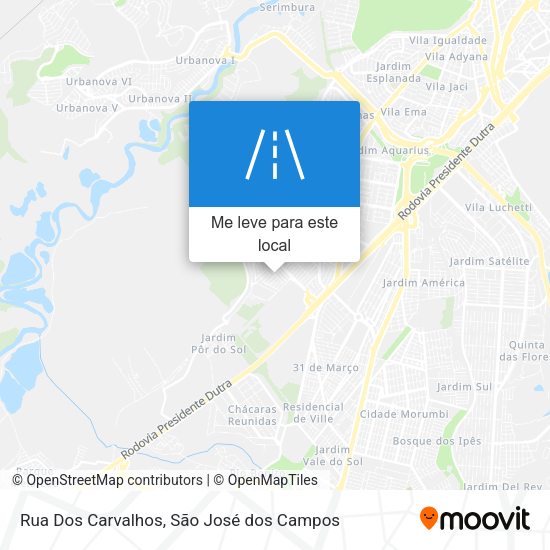 Rua Dos Carvalhos mapa