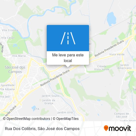 Rua Dos Colibris mapa