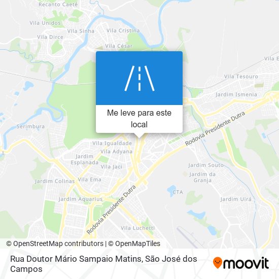 Rua Doutor Mário Sampaio Matins mapa