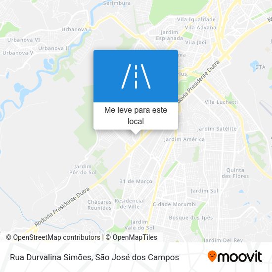 Rua Durvalina Simões mapa
