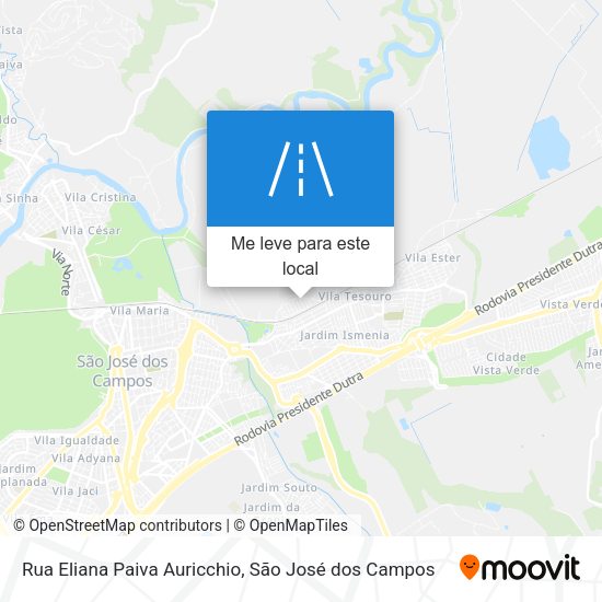 Rua Eliana Paiva Auricchio mapa