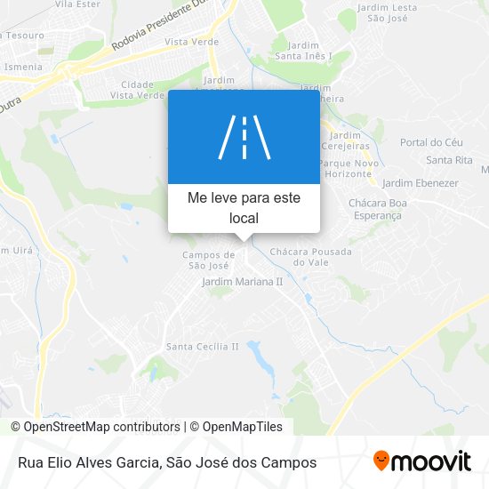 Rua Elio Alves Garcia mapa