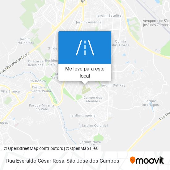 Rua Everaldo César Rosa mapa