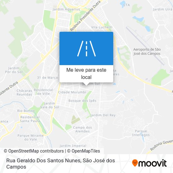 Rua Geraldo Dos Santos Nunes mapa