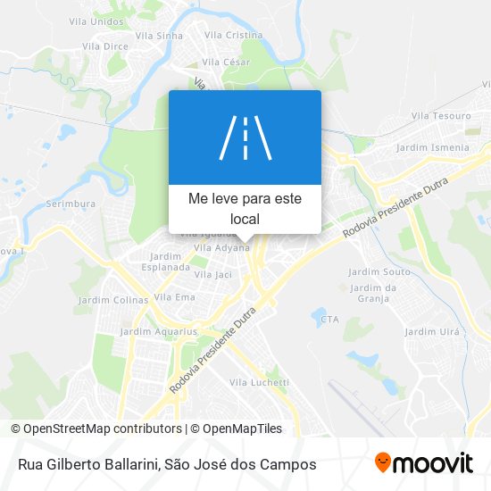 Rua Gilberto Ballarini mapa