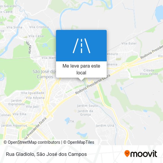 Rua Gladiolo mapa