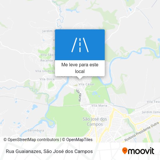 Rua Guaianazes mapa