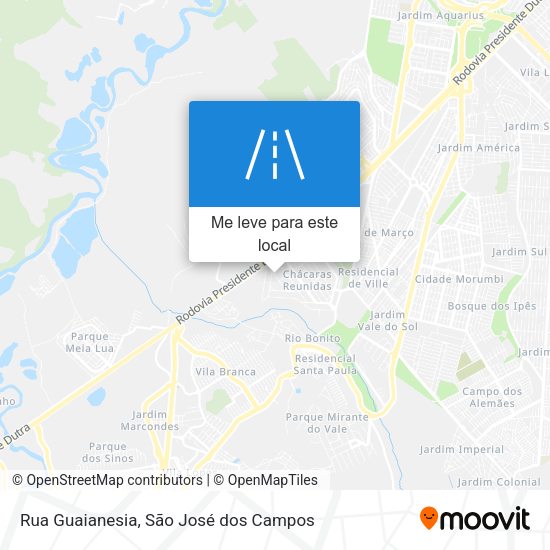 Rua Guaianesia mapa
