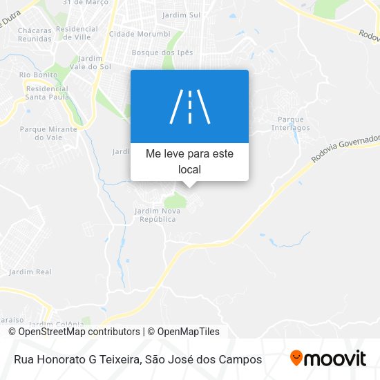 Rua Honorato G Teixeira mapa