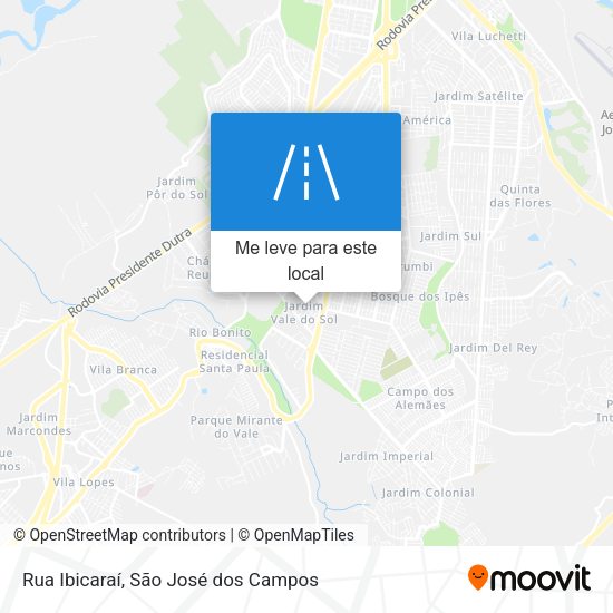 Rua Ibicaraí mapa
