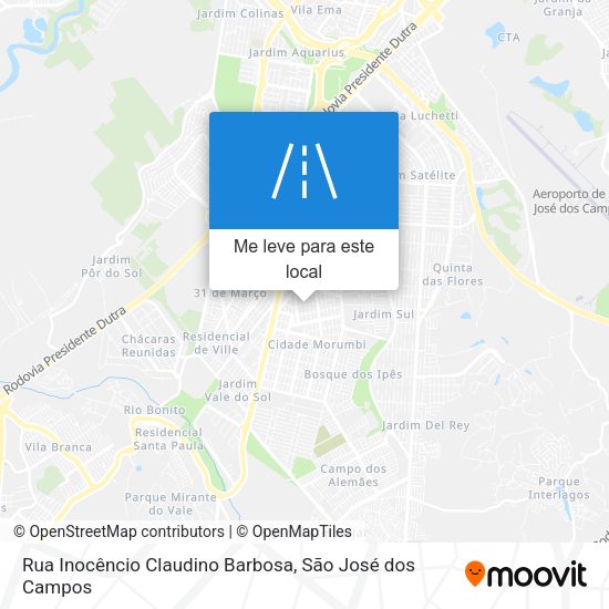 Rua Inocêncio Claudino Barbosa mapa