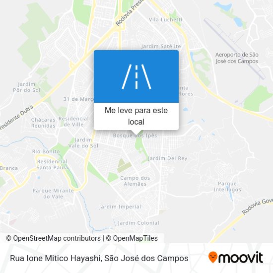 Rua Ione Mitico Hayashi mapa