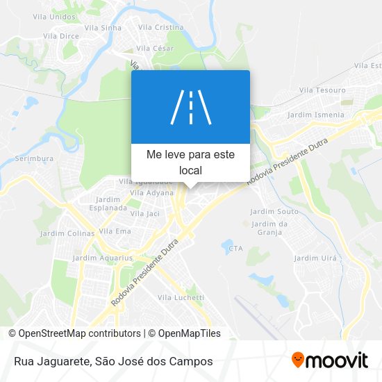 Rua Jaguarete mapa