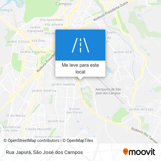 Rua Japurá mapa