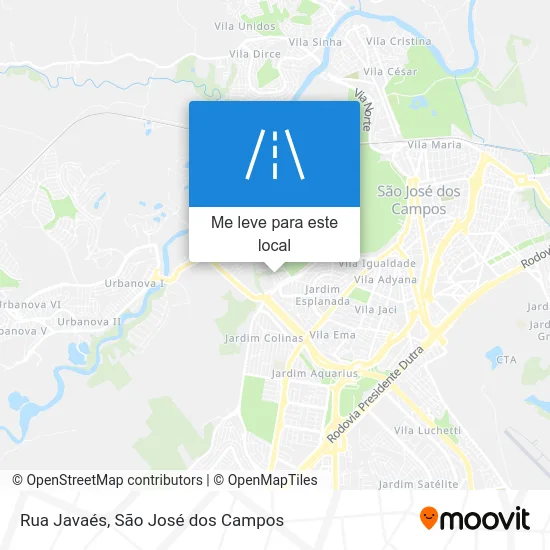 Rua Javaés mapa