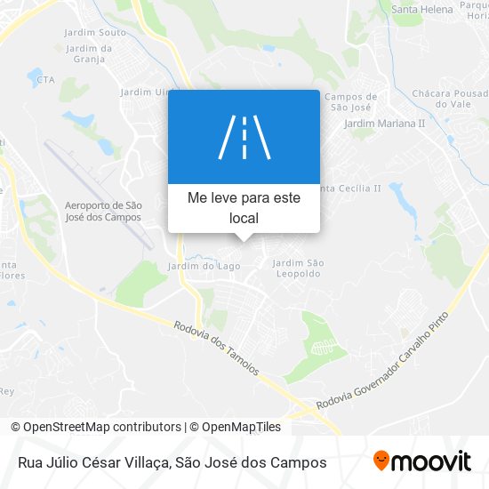 Rua Júlio César Villaça mapa