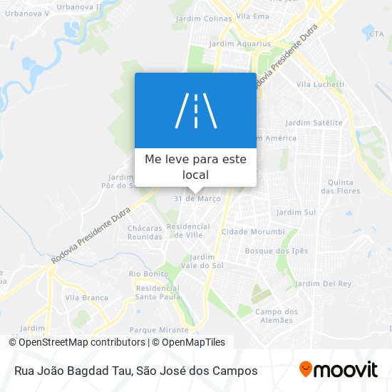 Rua João Bagdad Tau mapa