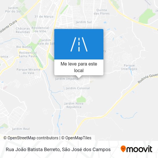 Rua João Batista Berreto mapa