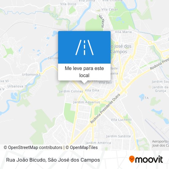 Rua João Bicudo mapa