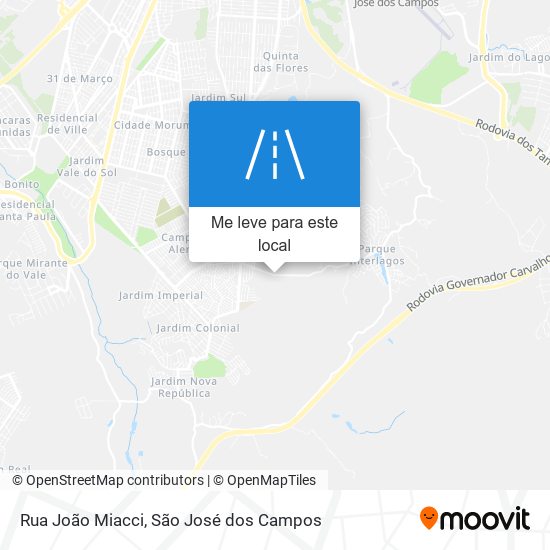 Rua João Miacci mapa