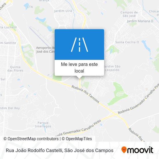 Rua João Rodolfo Castelli mapa