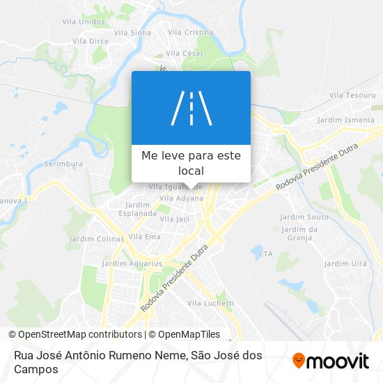 Rua José Antônio Rumeno Neme mapa