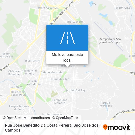 Rua José Benedito Da Costa Pereira mapa