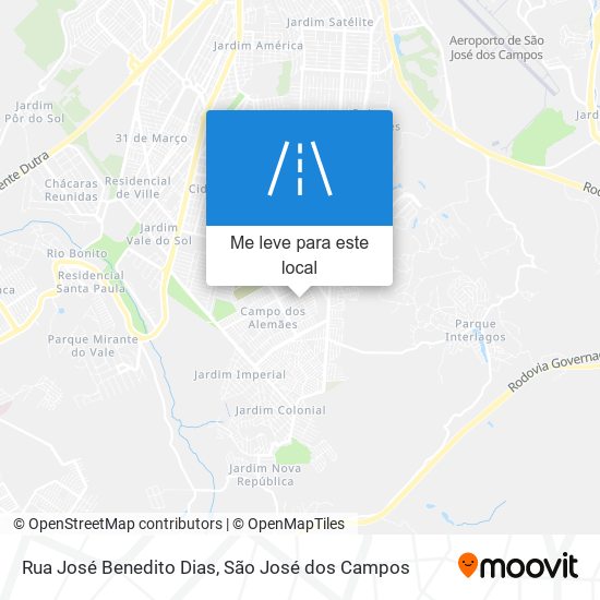 Rua José Benedito Dias mapa