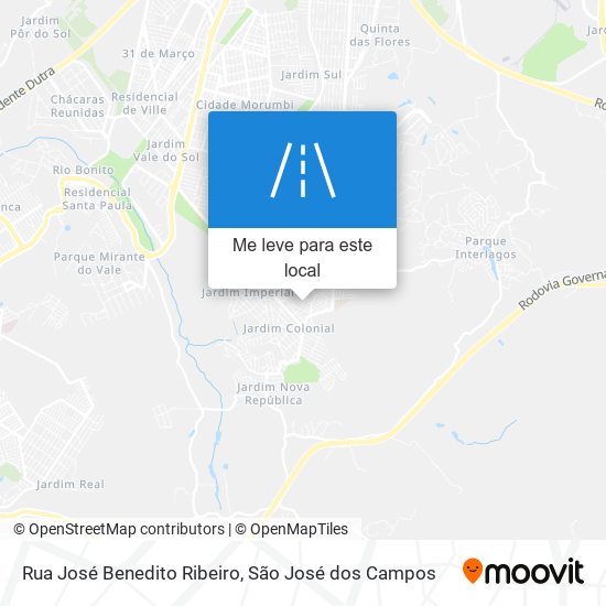 Rua José Benedito Ribeiro mapa