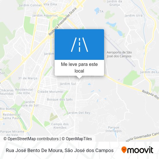 Rua José Bento De Moura mapa
