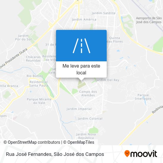 Rua José Fernandes mapa