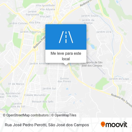 Rua José Pedro Perotti mapa