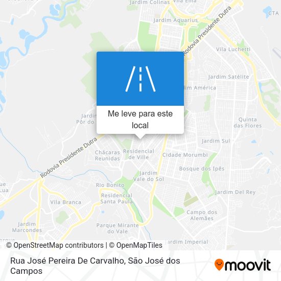 Rua José Pereira De Carvalho mapa