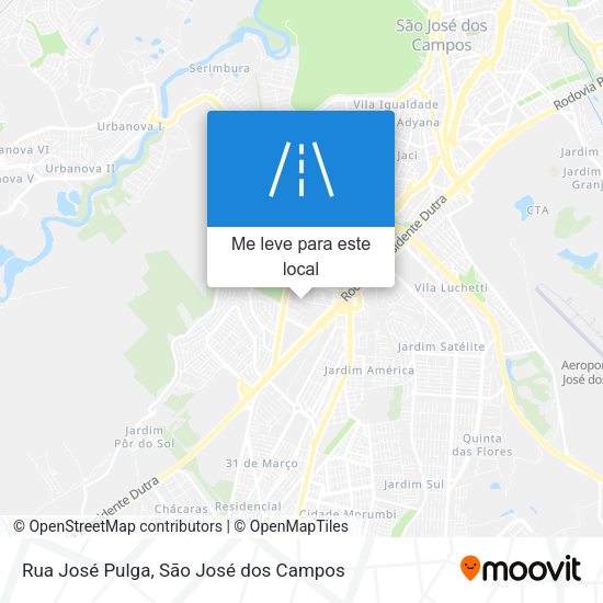 Rua José Pulga mapa