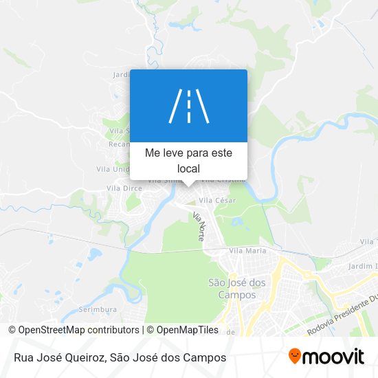 Rua José Queiroz mapa