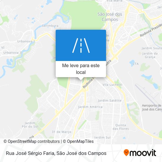 Rua José Sérgio Faria mapa