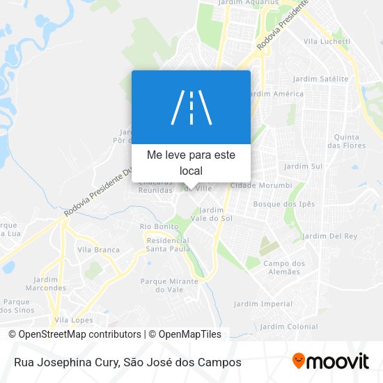 Rua Josephina Cury mapa