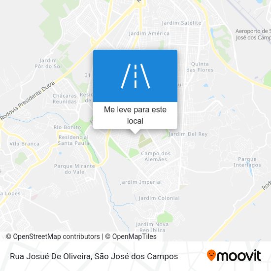 Rua Josué De Oliveira mapa