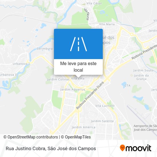 Rua Justino Cobra mapa