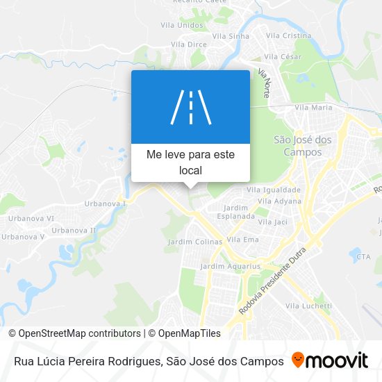 Rua Lúcia Pereira Rodrigues mapa