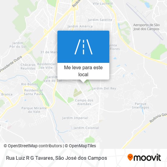 Rua Luiz R G Tavares mapa