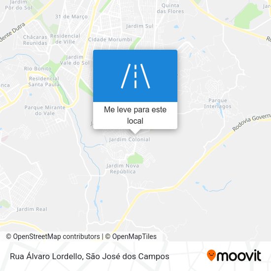 Rua Álvaro Lordello mapa