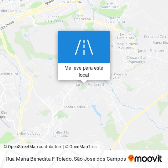 Rua Maria Benedita F Toledo mapa