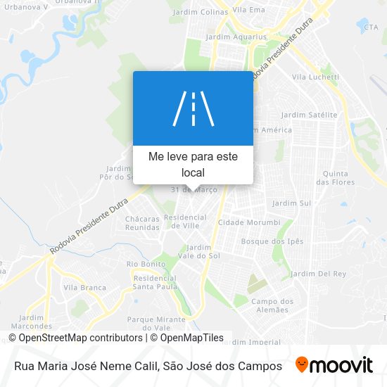 Rua Maria José Neme Calil mapa