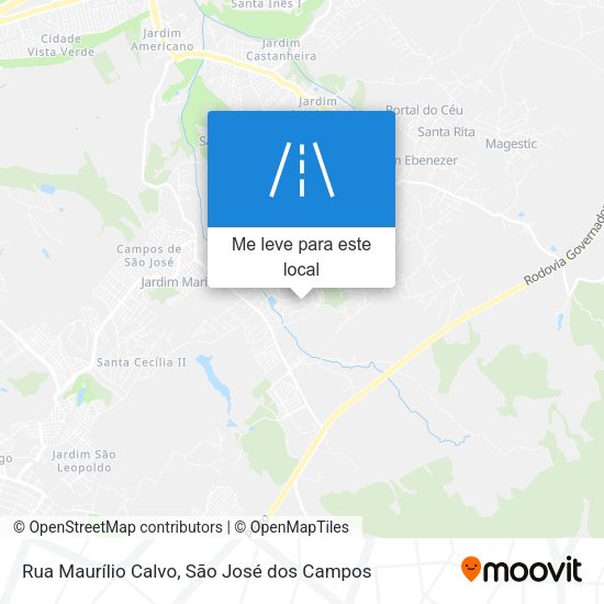 Rua Maurílio Calvo mapa