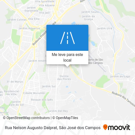 Rua Nelson Augusto Dalprat mapa