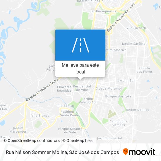 Rua Nélson Sommer Molina mapa