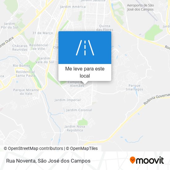 Rua Noventa mapa